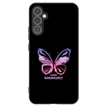 Picasee Μαύρη θήκη σιλικόνης για Samsung Galaxy A34 5G A346B - Diamanty Purple
