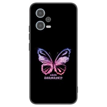 Picasee Μαύρη θήκη σιλικόνης για Xiaomi Redmi Note 12 5G - Diamanty Purple