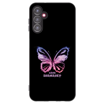 Picasee Μαύρη θήκη σιλικόνης για Samsung Galaxy A14 4G A145R - Diamanty Purple