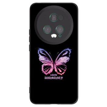 Picasee Μαύρη θήκη σιλικόνης για Honor Magic5 Pro - Diamanty Purple