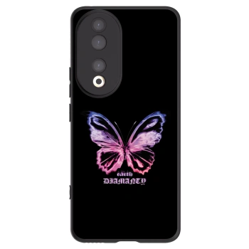 Picasee Μαύρη θήκη σιλικόνης για Honor 90 5G - Diamanty Purple