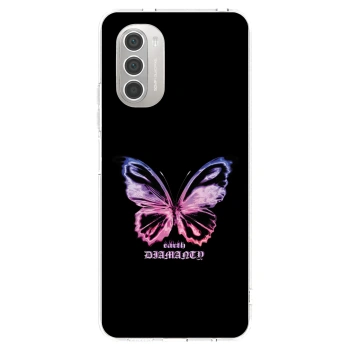 Picasee διαφανής θήκη σιλικόνης Motorola Moto G51 - Diamanty Purple