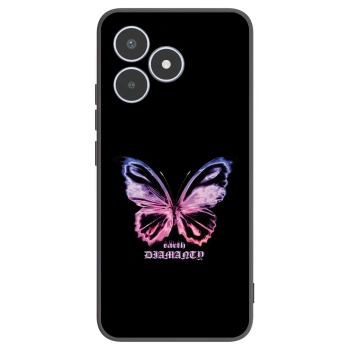 Picasee Μαύρη θήκη σιλικόνης για Realme C53 - Diamanty Purple