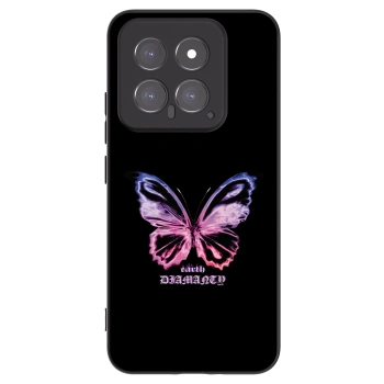 Picasee Μαύρη θήκη σιλικόνης για Xiaomi 14 - Diamanty Purple