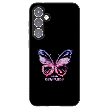 Picasee Μαύρη θήκη σιλικόνης για Samsung Galaxy S23 FE S711B - Diamanty Purple