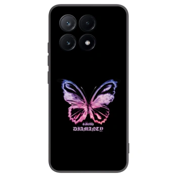 Picasee Μαύρη θήκη σιλικόνης για Xiaomi Poco X6 Pro - Diamanty Purple