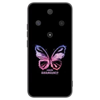 Picasee Μαύρη θήκη σιλικόνης για Honor Magic6 Lite 5G - Diamanty Purple
