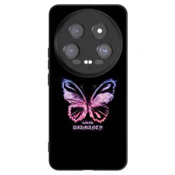 Picasee Μαύρη θήκη σιλικόνης για Xiaomi 14 Ultra - Diamanty Purple