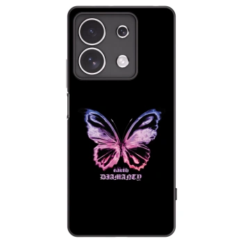 Picasee Μαύρη θήκη σιλικόνης για Xiaomi Redmi Note 13 4G - Diamanty Purple