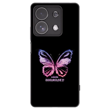 Picasee Μαύρη θήκη σιλικόνης για Xiaomi Redmi Note 13 Pro 4G - Diamanty Purple