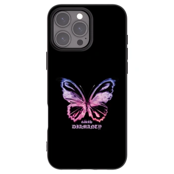 Picasee Μαύρη θήκη σιλικόνης για Apple iPhone 16 Pro Max - Diamanty Purple