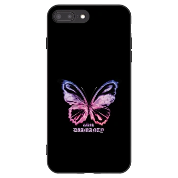 Picasee Μαύρη θήκη σιλικόνης για Apple iPhone 8 Plus - Diamanty Purple