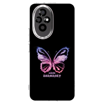 Picasee διαφανής θήκη σιλικόνης Honor 200 Pro 5G - Diamanty Purple