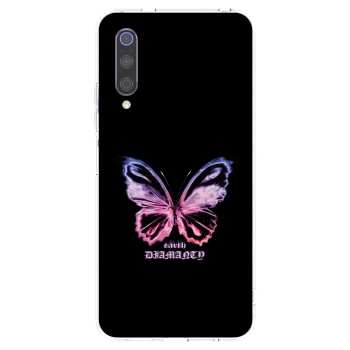 Picasee διαφανής θήκη σιλικόνης Xiaomi Mi 9 - Diamanty Purple