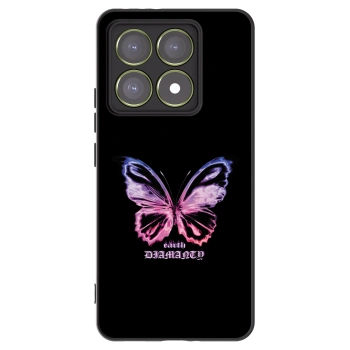 Picasee Μαύρη θήκη σιλικόνης για Xiaomi 14T - Diamanty Purple