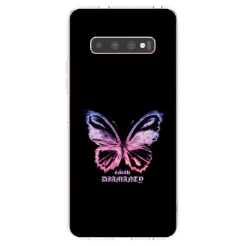 Picasee διαφανής θήκη σιλικόνης Samsung Galaxy S10 Plus G975 - Diamanty Purple