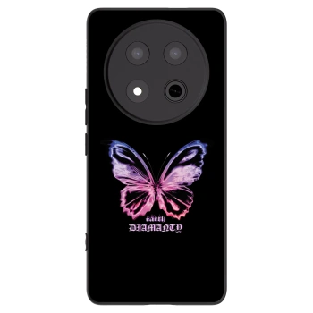 Picasee Μαύρη θήκη σιλικόνης για Honor Magic7 Lite 5G - Diamanty Purple