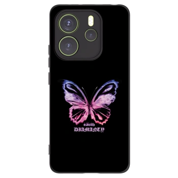Picasee Μαύρη θήκη σιλικόνης για Xiaomi Redmi Note 14 4G - Diamanty Purple