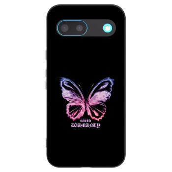 Picasee Μαύρη θήκη σιλικόνης για Google Pixel 8 - Diamanty Purple
