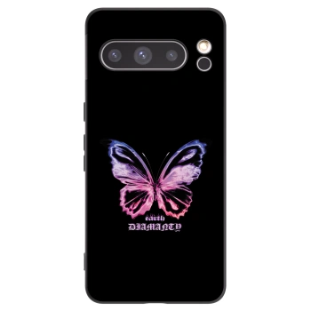 Picasee Μαύρη θήκη σιλικόνης για Google Pixel 8 Pro - Diamanty Purple