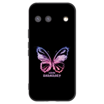 Picasee Μαύρη θήκη σιλικόνης για Google Pixel 9 - Diamanty Purple