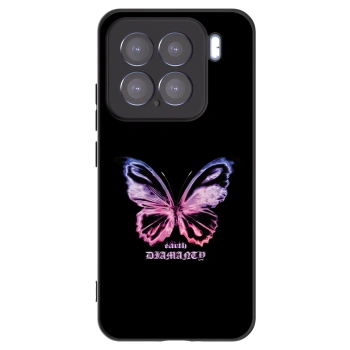 Picasee Μαύρη θήκη σιλικόνης για Xiaomi 15 - Diamanty Purple