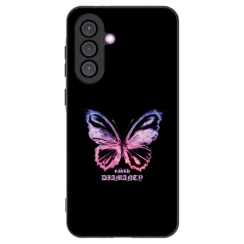 Picasee Μαύρη θήκη σιλικόνης για Samsung Galaxy A56 5G A566B - Diamanty Purple