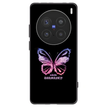 Picasee Μαύρη θήκη σιλικόνης για Vivo X200 Pro - Diamanty Purple