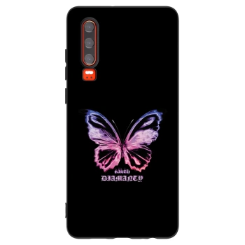 Picasee Μαύρη θήκη σιλικόνης για Huawei P30 - Diamanty Purple
