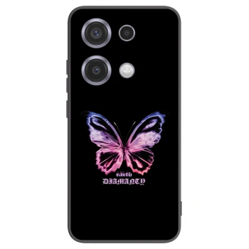 Picasee Μαύρη θήκη σιλικόνης για Xiaomi Redmi Note 14S - Diamanty Purple