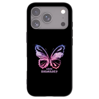 Picasee Μαύρη θήκη σιλικόνης για Apple iPhone 17 Pro - Diamanty Purple