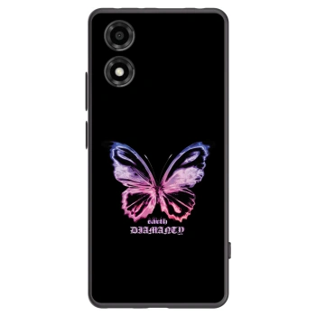 Picasee Μαύρη θήκη σιλικόνης για Motorola Moto E14 - Diamanty Purple