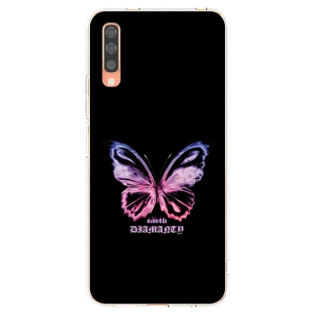 Picasee διαφανής θήκη σιλικόνης Samsung Galaxy A70 A705F - Diamanty Purple