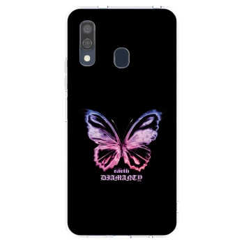Picasee διαφανής θήκη σιλικόνης Samsung Galaxy A40 A405F - Diamanty Purple