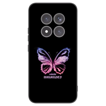 Picasee Μαύρη θήκη σιλικόνης για Xiaomi Redmi Note 15 Pro+ - Diamanty Purple