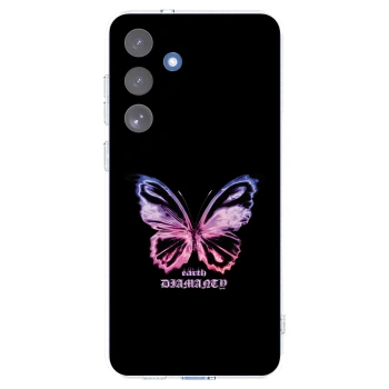 Picasee διαφανής θήκη σιλικόνης Samsung Galaxy S25 FE 5G - Diamanty Purple
