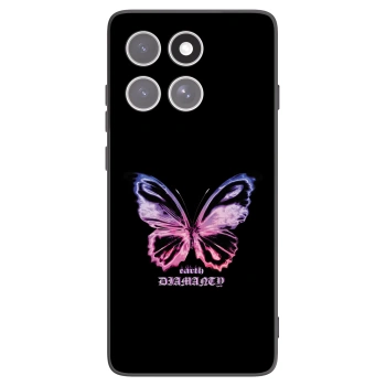 Picasee Μαύρη θήκη σιλικόνης για Motorola Edge 60 Fusion - Diamanty Purple