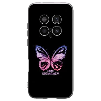 Picasee Μαύρη θήκη σιλικόνης για Honor Magic8 Pro 5G - Diamanty Purple