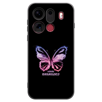 Picasee Μαύρη θήκη σιλικόνης για OPPO Find X9 Pro - Diamanty Purple