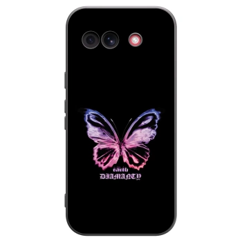 Picasee Μαύρη θήκη σιλικόνης για Google Pixel 10a - Diamanty Purple
