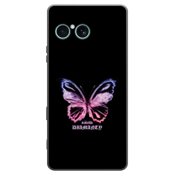 Picasee Μαύρη θήκη σιλικόνης για Sony Xperia 10 VII - Diamanty Purple