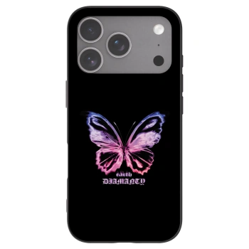 Picasee Μαύρη θήκη σιλικόνης για Apple iPhone 18 Pro - Diamanty Purple