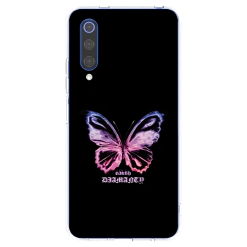 Picasee διαφανής θήκη σιλικόνης Xiaomi Mi 9 SE - Diamanty Purple