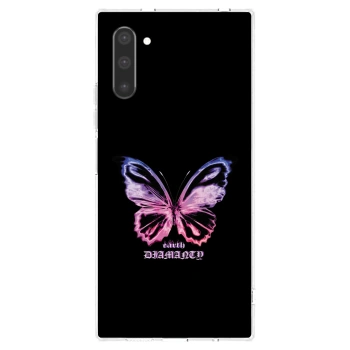 Picasee διαφανής θήκη σιλικόνης Samsung Galaxy Note 10 N970F - Diamanty Purple