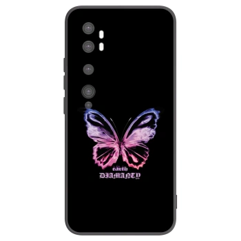 Picasee Μαύρη θήκη σιλικόνης για Xiaomi Mi Note 10 (Pro) - Diamanty Purple