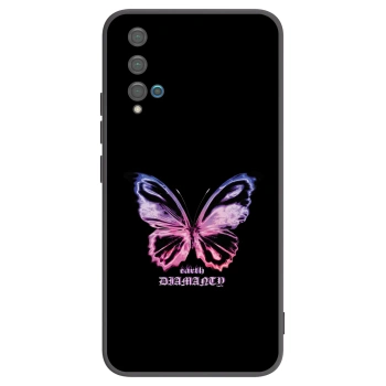 Picasee Μαύρη θήκη σιλικόνης για Huawei Nova 5T - Diamanty Purple