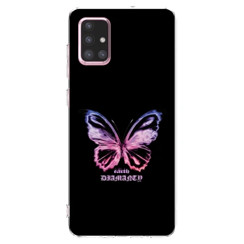 Picasee διαφανής θήκη σιλικόνης Samsung Galaxy A71 A715F - Diamanty Purple
