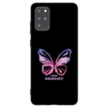Picasee Μαύρη θήκη σιλικόνης για Samsung Galaxy S20+ G985F - Diamanty Purple