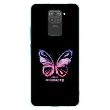 Picasee Μαύρη θήκη σιλικόνης για Xiaomi Redmi Note 9 - Diamanty Purple
