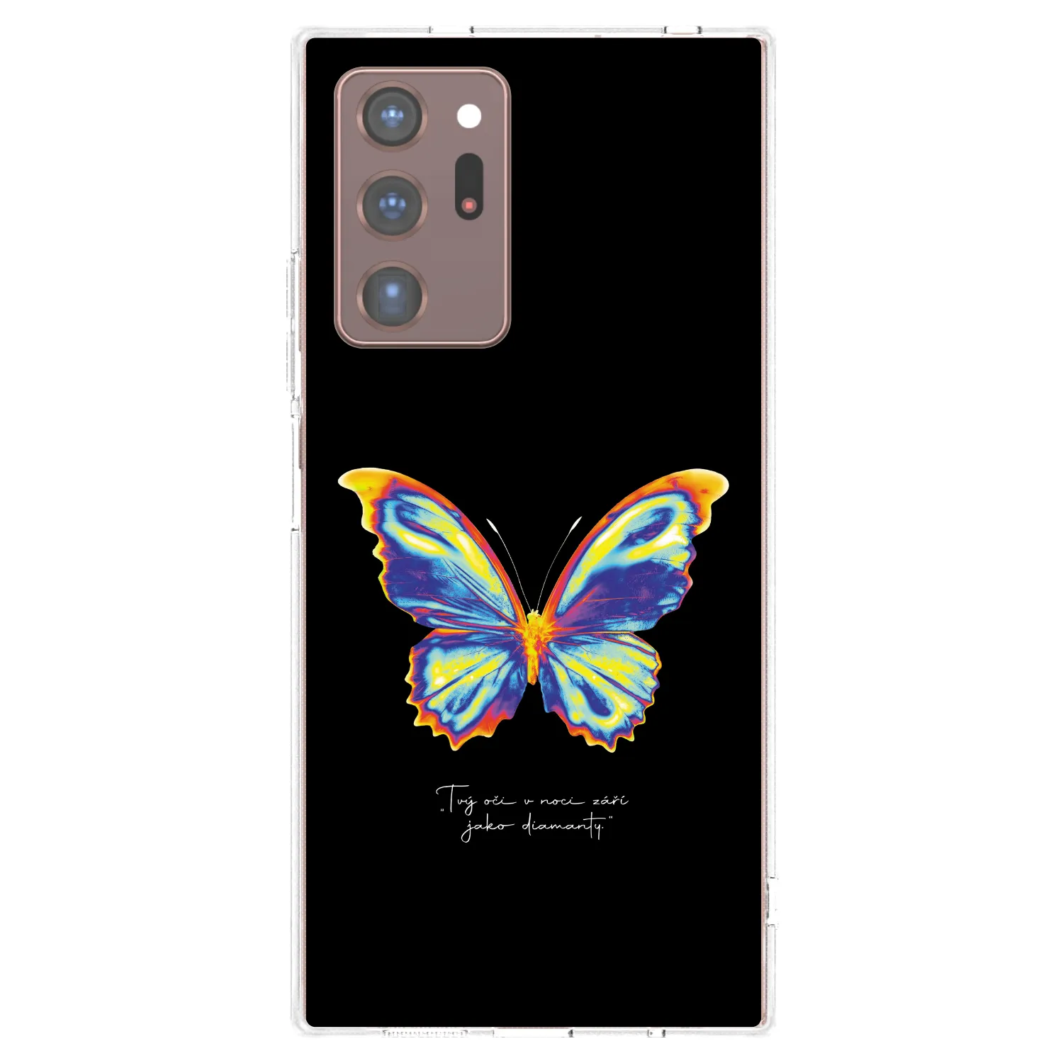 Picasee διαφανής θήκη σιλικόνης Samsung Galaxy Note 20 Ultra - Diamanty Black